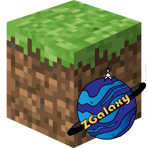 Z Galaxy and Minecraft logos